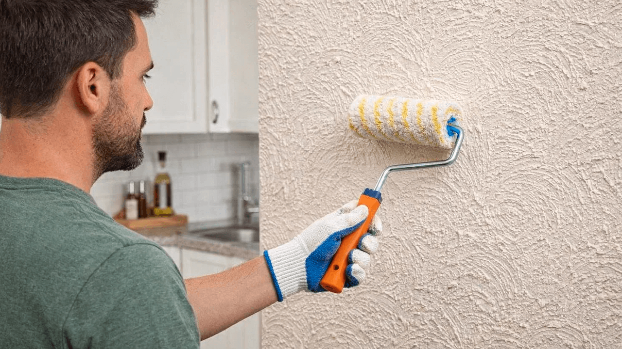 Как наносить декоративную штукатурку валиком?