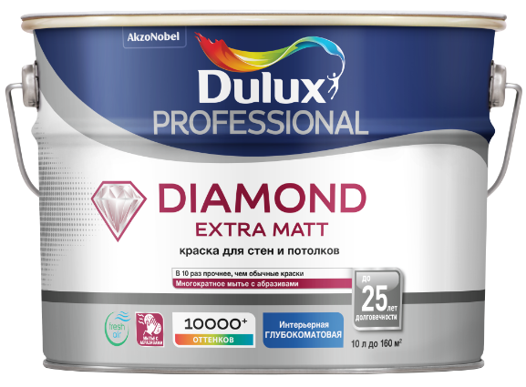 Новый дизайн Dulux Diamond Extra Matt