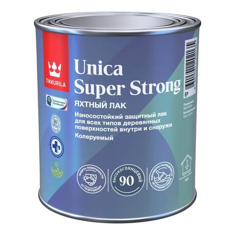 Лак яхтный высокоглянцевый Tikkurila Unica Super Strong /  Тиккурила Уника Супер Стронг