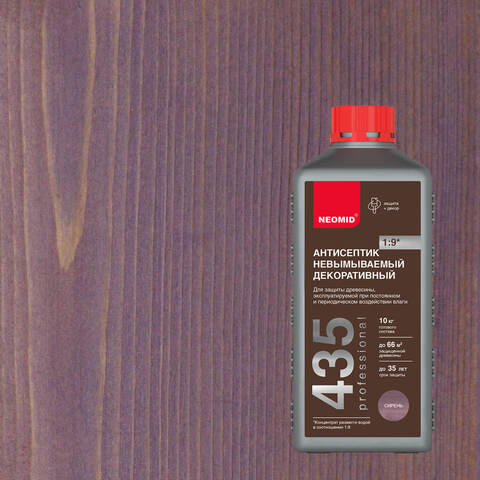Антисептик невымываемый декоративный Neomid 435 / Неомид 435 концентрат 1:9