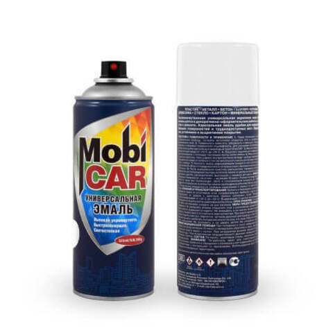 Эмаль аэрозольная универсальная глянцевая MobiCAR / Мобикар