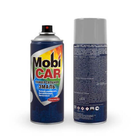 Эмаль аэрозольная универсальная глянцевая MobiCAR / Мобикар