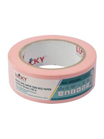 Лента малярная розовая UV 60 дней Lucky Washi / Лаки