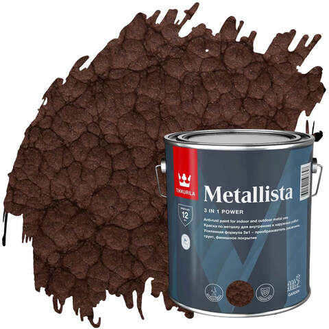 Краска по металлу и ржавчине Tikkurila Metallista / Тиккурила Металлиста глянцевая
