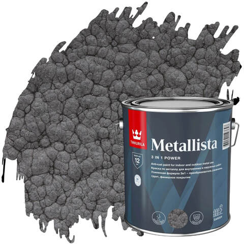 Краска по металлу и ржавчине Tikkurila Metallista / Тиккурила Металлиста глянцевая