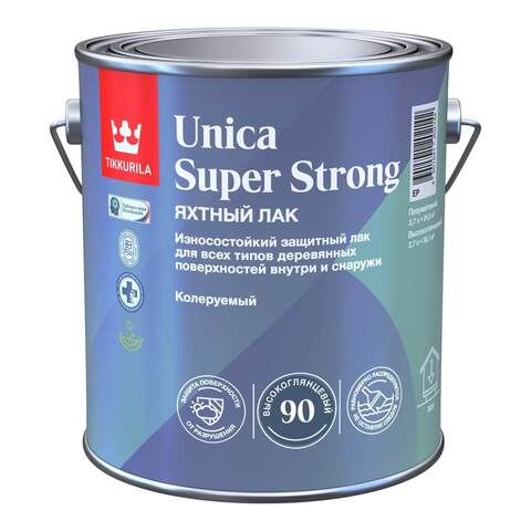 Лак яхтный высокоглянцевый Tikkurila Unica Super Strong /  Тиккурила Уника Супер Стронг