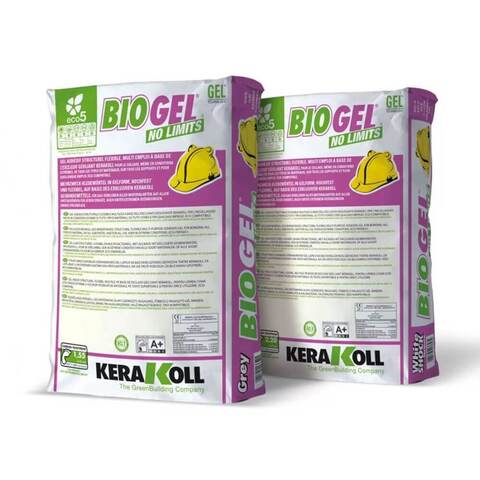 Клей для плитки ярко-белый Kerakoll Biogel No Limits White Export / Керакол Биогель Уайт Экспорт