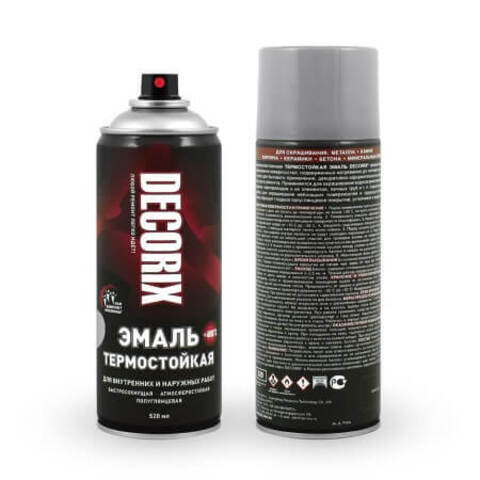 Эмаль аэрозольная термостойкая +400°С матовая Decorix / Декорикс