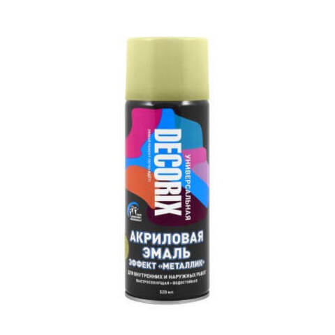 Эмаль акриловая универсальная эффект Металлик Decorix / Декорикс