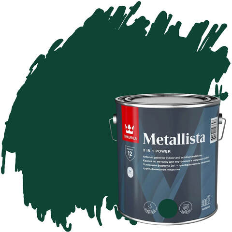 Краска по металлу и ржавчине Tikkurila Metallista / Тиккурила Металлиста глянцевая