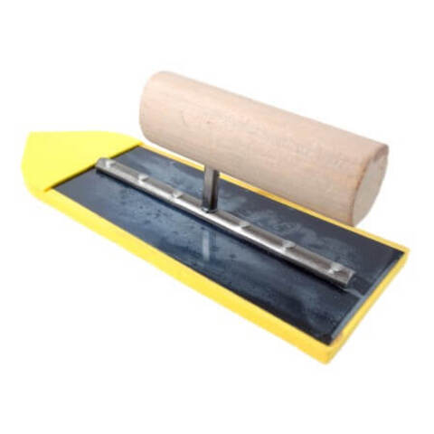 Кельма "утюжок" с желтой резиновой губкой плотной структуры STMDecor EG021C / СТМДекор