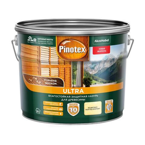 Лазурь защитная с воском для древесины Pinotex Ultra / Пинотекс Ультра