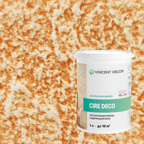 Краска декоративная лессирующая с воском Vincent Decor Cire Deco / Винсент Декор Сир Деко