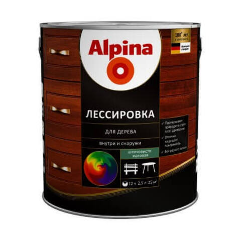 Лазурь лессирующая для дерева Alpina / Альпина