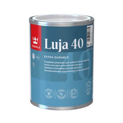 Краска для влажных помещений Tikkurila Luja 40 / Тиккурила Луя 40 полуглянцевая