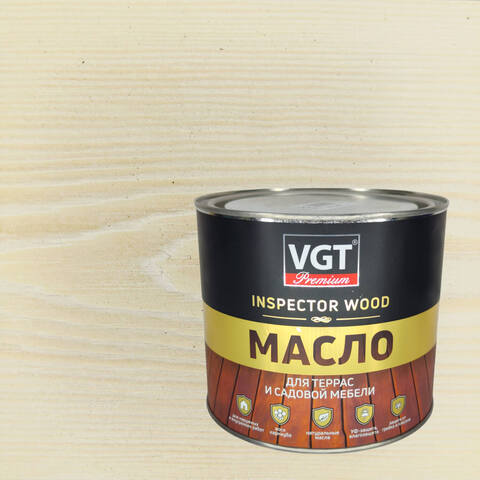 Масло для террас и садовой мебели VGT Premium Inspector Wood / ВГТ Премиум Инспектор Вуд
