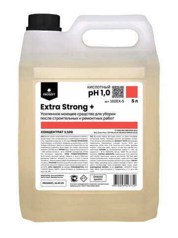 Средство моющее после строительства Prosept Prof Extra Strong+ / Просепт Проф