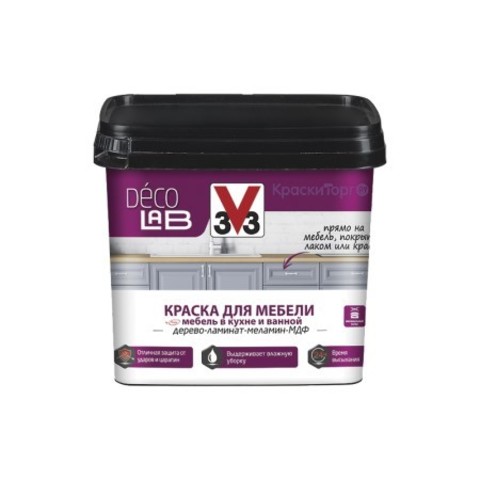Краска для мебели в кухне и ванной V33 Deco Lab / В33 Деко Лаб