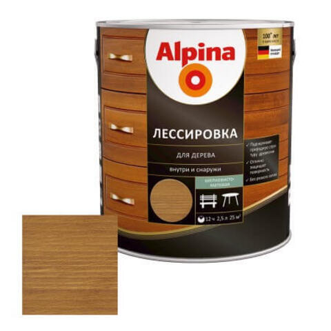 Лазурь лессирующая для дерева Alpina / Альпина