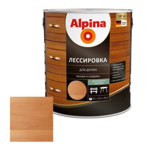 Лазурь лессирующая для дерева Alpina / Альпина