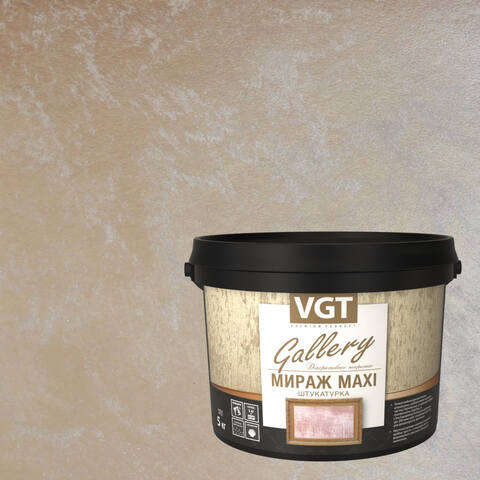 Штукатурка декоративная матовая VGT Gallery Мираж Maxi / ВГТ Макси
