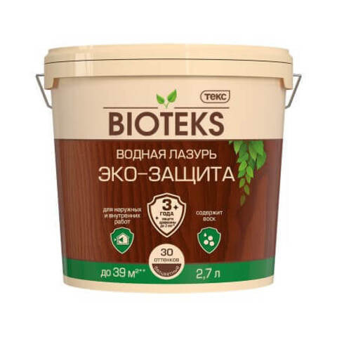 Водная лазурь для древесины Bioteks / Биотекс Эко-защита