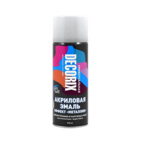 Эмаль акриловая универсальная эффект Металлик Decorix / Декорикс