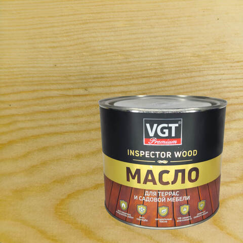 Масло для террас и садовой мебели VGT Premium Inspector Wood / ВГТ Премиум Инспектор Вуд