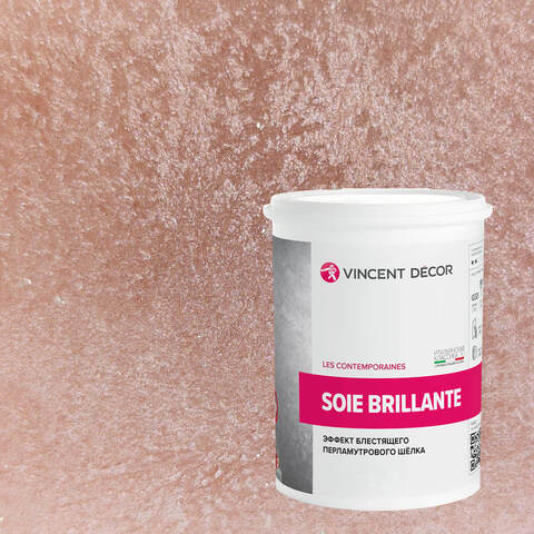 Декоративная штукатурка с эффектом блестящего шелка Vincent Decor Soie Brillante / Винсент Декор
