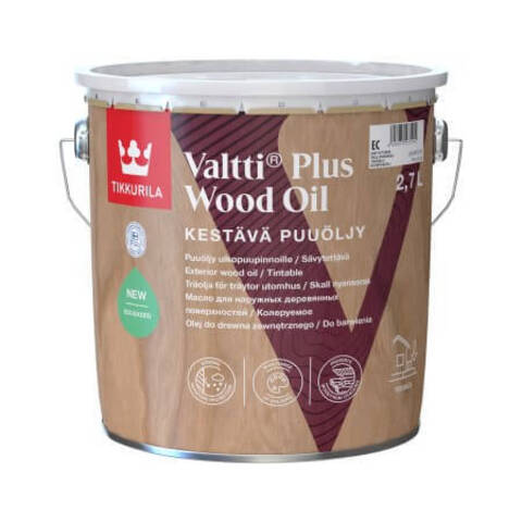 Масло на водной основе для древесины Tikkurila Valtti Plus Wood Oil / Тиккурила Плюс Вуд Ойл