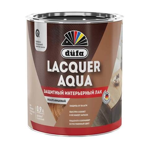 Лак защитный интерьерный полуглянцевый Dufa Lacquer Aqua / Дюфа Аква