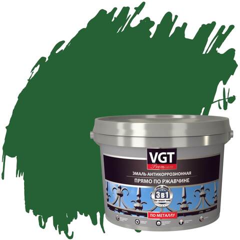 Эмаль антикоррозионная прямо по ржавчине VGT Premium / ВГТ Премиум