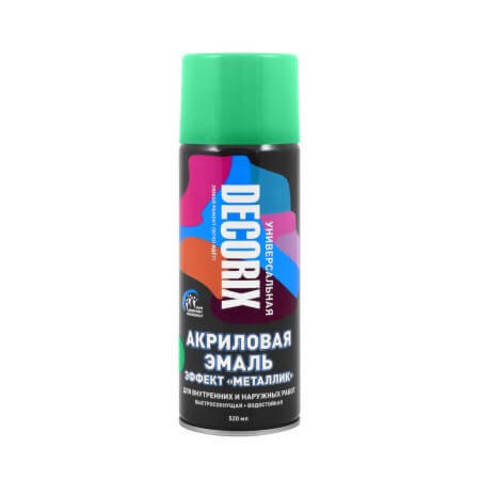 Эмаль акриловая универсальная эффект Металлик Decorix / Декорикс