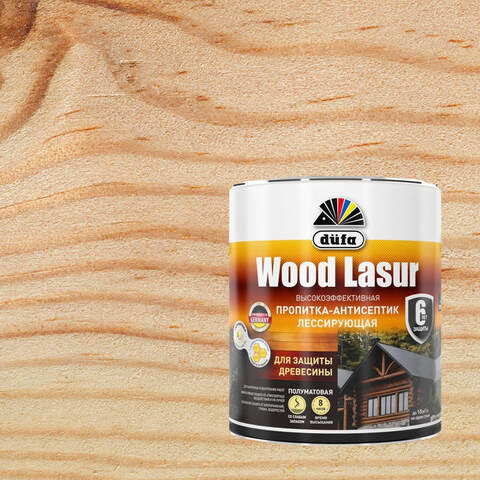 Пропитка-антисептик лессирующая для защиты древесины Dufa Wood Lasur / Дюфа Вуд Лазурь