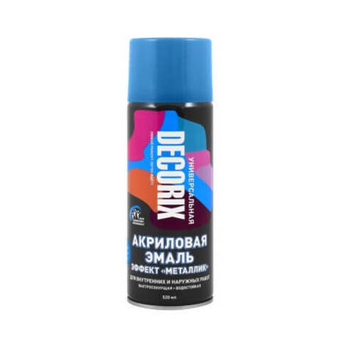 Эмаль акриловая универсальная эффект Металлик Decorix / Декорикс