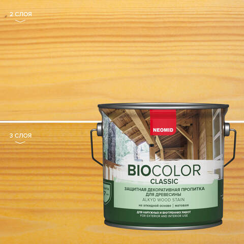 Пропитка защитная для древесины Neomid Bio Color Classic / Неомид Био Колор Классик
