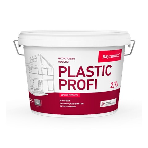 Краска для интерьера Bayramix Plastik Profi / Байрамикс Пластик Профи