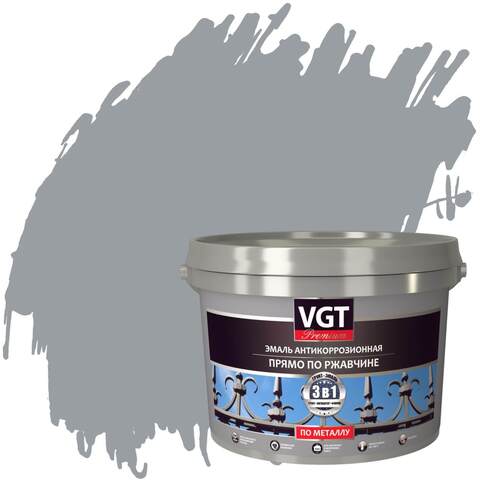 Эмаль антикоррозионная прямо по ржавчине VGT Premium / ВГТ Премиум