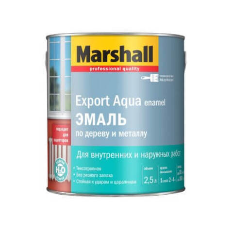 Эмаль по дереву и металлу Marshall Export Aqua 60 / Маршал Экспорт Аква глянцевая