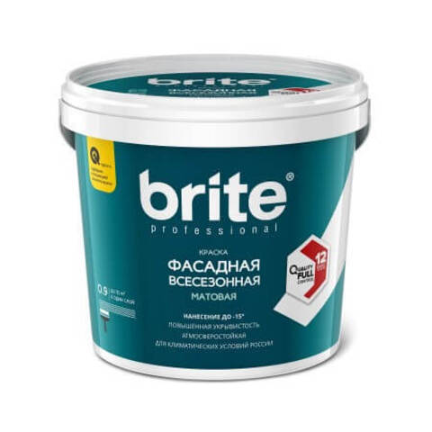 Краска фасадная всесезонная Brite Professional / Брайт Проф матовая