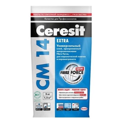 Клей для плитки и керамогранита Ceresit CM 14 Extra / Церезит СМ 14 Экстра