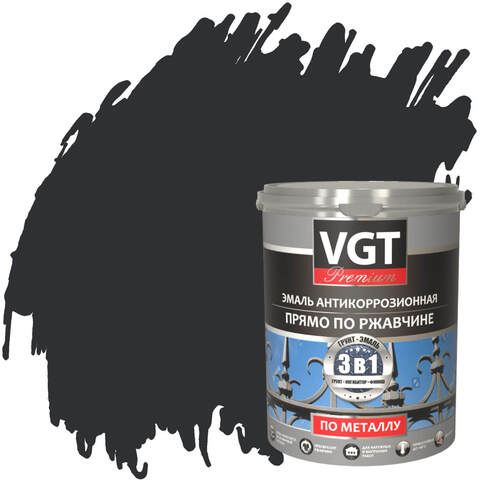 Эмаль антикоррозионная прямо по ржавчине VGT Premium / ВГТ Премиум
