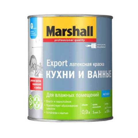 Краска для кухни и ванной Marshall Export / Маршал Экспорт матовая