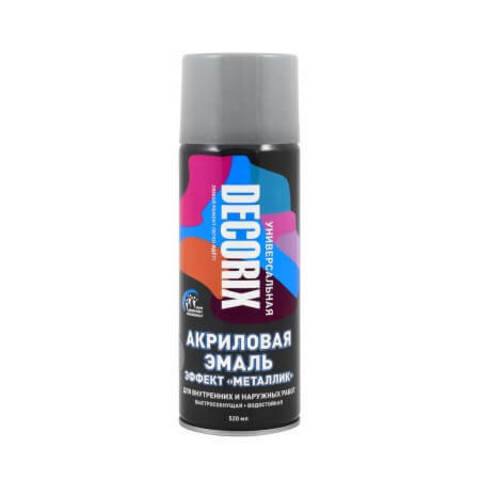 Эмаль акриловая универсальная эффект Металлик Decorix / Декорикс