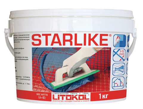 Затирка для плитки двухкомпонентная Litokol Starlike / Литокол Старлайк