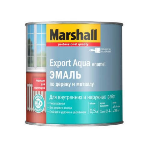 Эмаль по дереву и металлу Marshall Export Aqua 60 / Маршал Экспорт Аква глянцевая