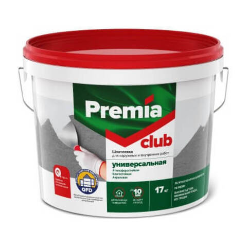 Шпатлевка универсальная для наружных и внутренних работ Premia Club / Премиа Клаб