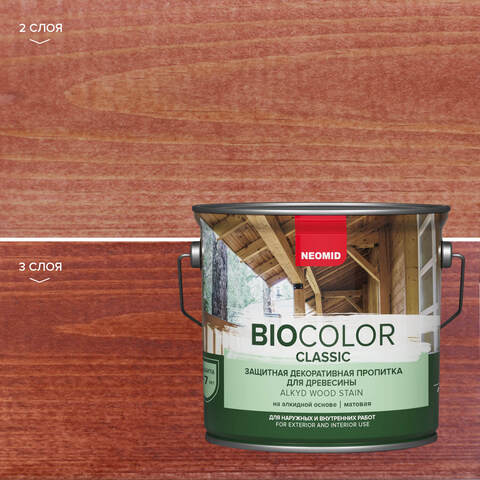 Пропитка защитная для древесины Neomid Bio Color Classic / Неомид Био Колор Классик