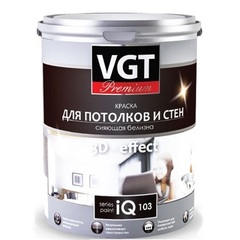 Краска для потолков и стен VGT Premium IQ 103 Сияющая Белизна / ВГТ Премиум