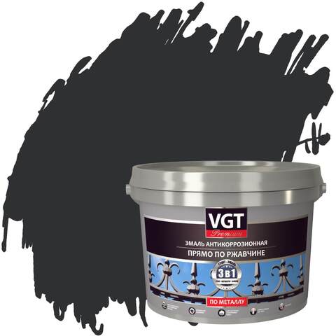 Эмаль антикоррозионная прямо по ржавчине VGT Premium / ВГТ Премиум